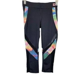 Fila Sports Womens Leggings  Mesh Activewear Gym Sporty WorkOut Running